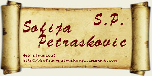 Sofija Petrašković vizit kartica